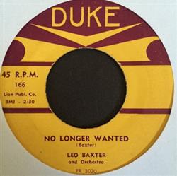 Download Leo Baxter & Orchestra - No Longer Wanted No Nights Without You