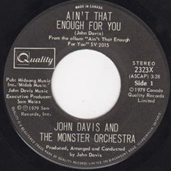 Download John Davis And The Monster Orchestra - Aint That Enough For You Disco Fever