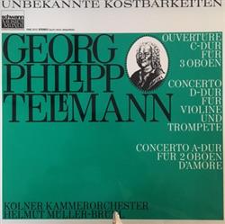 Download Georg Philipp Telemann - Overture In C Major For 3 Oboes Concerto In D Major For Violin And Trumpet Concerto In A Major For 2 Oboes DAmore