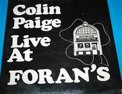 Download Colin Paige - Live At Forans