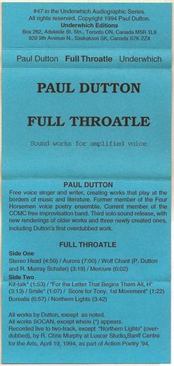 Download Paul Dutton - Full Throatle