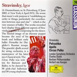 Download Igor Stravinsky - Strawinsky Petruschka Apollon Musagète Zirkuspolka