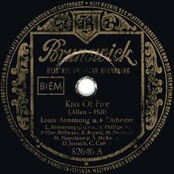 Download Louis Armstrong US Orchester - Kiss Of Fire Ill Walk Alone