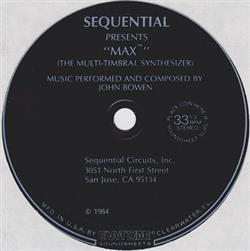 Download John Bowen - Sequential Presents Max The Multi timbral Synthesizer