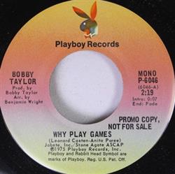 Download Bobby Taylor - Why Play Games